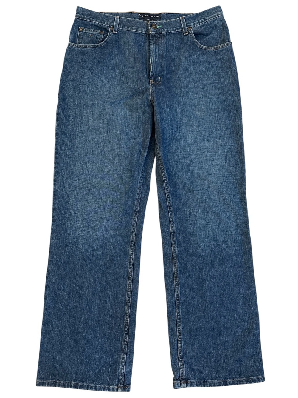 Vintage Tommy Hilfiger Loose Fit Jeans 36x32 Dark Wash Baggy Denim Y2K 2006